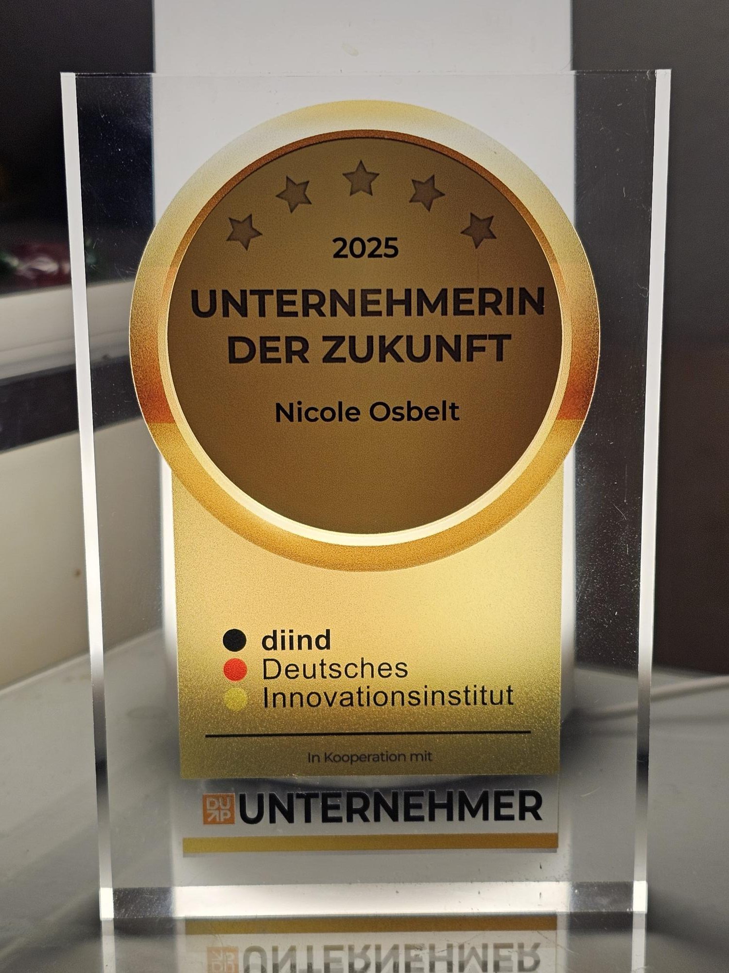 Award Unternehmerin der Zukunft Nicole Osbelt